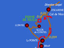 Plan de la route pour venir à la Ferme Riola